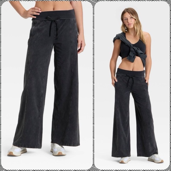 🖤 NWT!  JoyLab Pants size S Women’s Foldover Waist Wide-Leg  🖤 - Picture 1 of 7